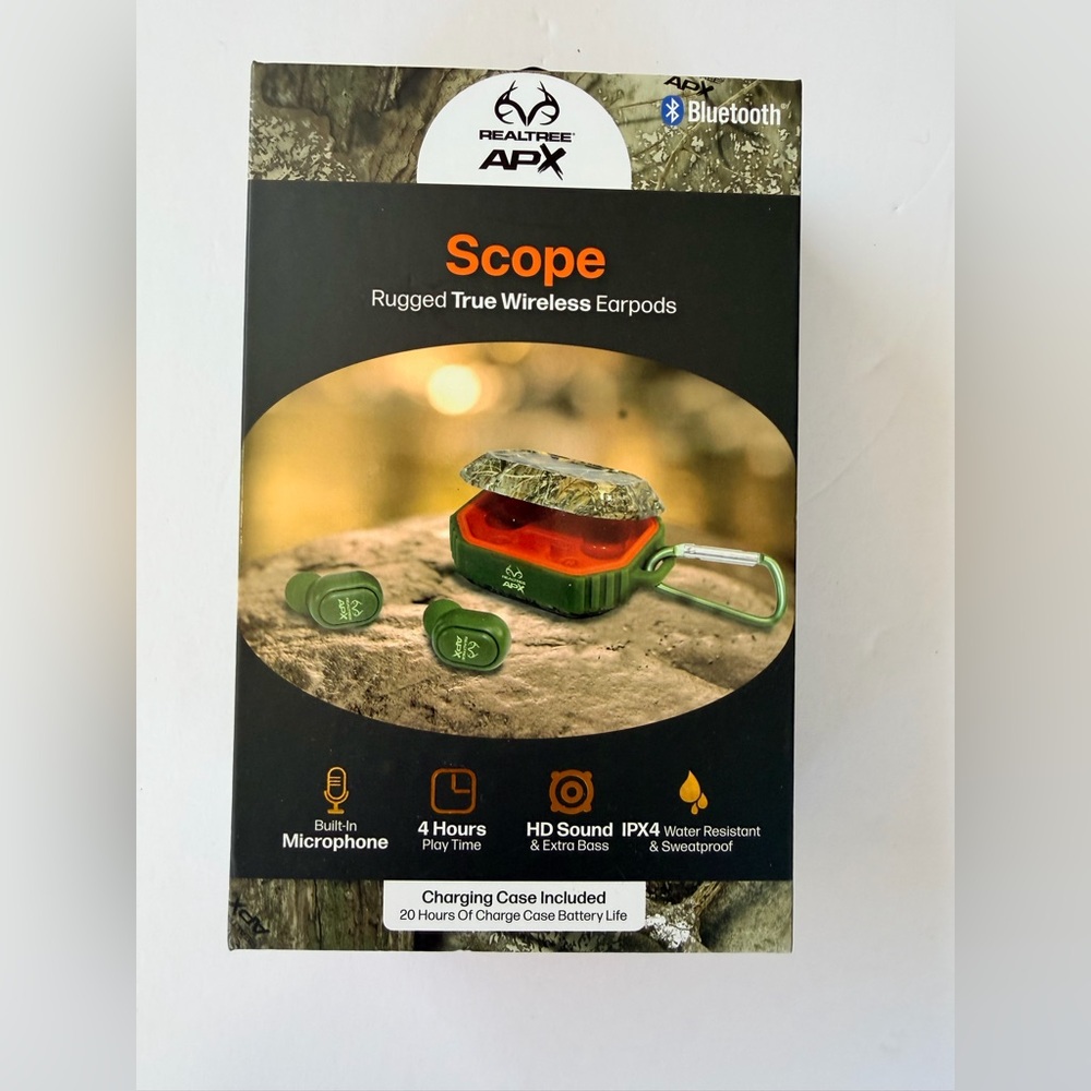 Realtree Scope Rugged True Wireless Earbuds - Green